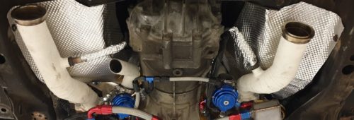 Funk Motorsport Barrier Heat Shielding in use on this Twin Turbo 350Z