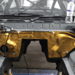 Funk Motorsport Gold Heat Wrap Application
