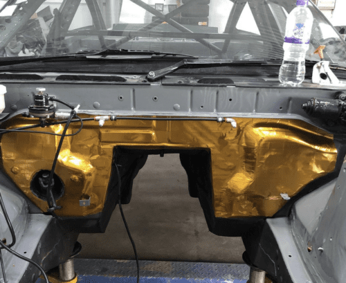 Funk Motorsport Gold Heat Wrap Application