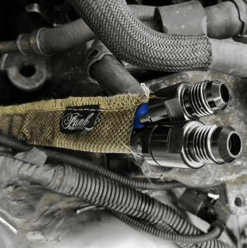 Funk Motorsport Titanium Sleeving braided lines Funk Motorsport Titanium Sleeving braided lines