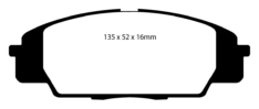 EBC Yellowstuff Front Brake Pads for Honda Civic Type R (FN2) 2007-2011