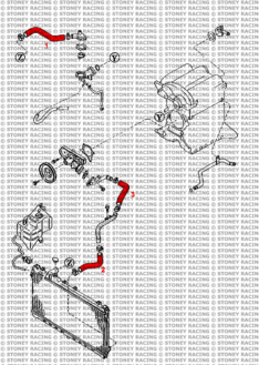 Stoney Racing Silicone Silicone Radiator Hose Kit for Mazda MX5 (Eunos / Miata) Mk1 (NA) 1.6 1989-1998
